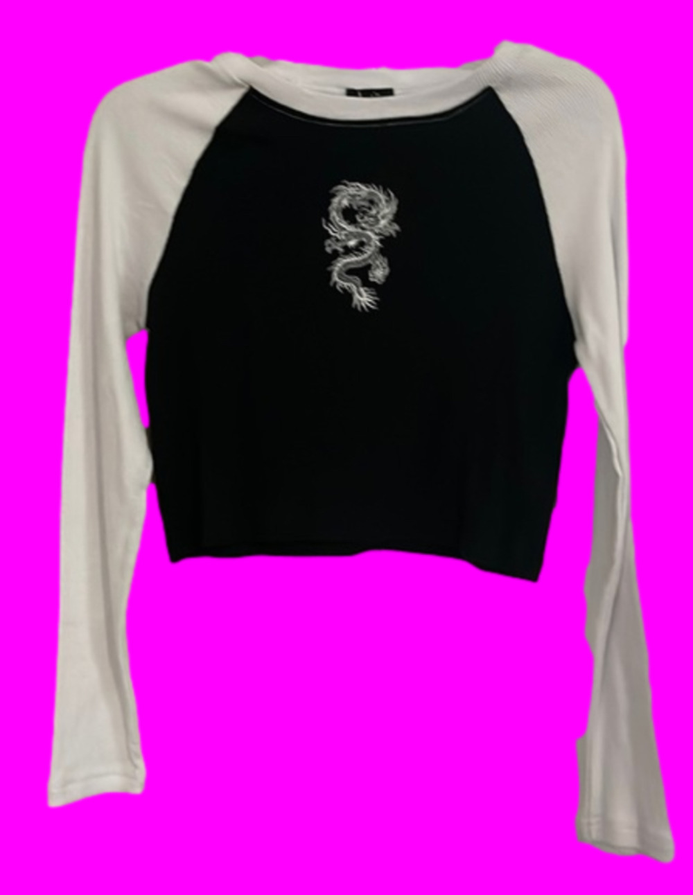 NEW super Cute l/s Dragon crop top